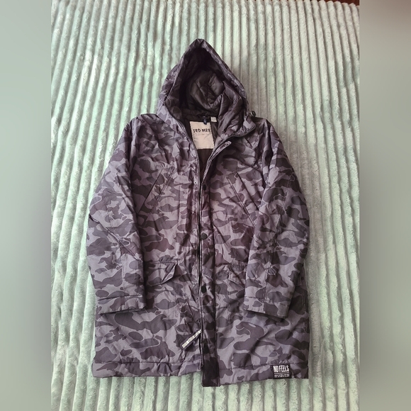 Men's H&M Army Print Hooded Jacket - Picture 1 of 4